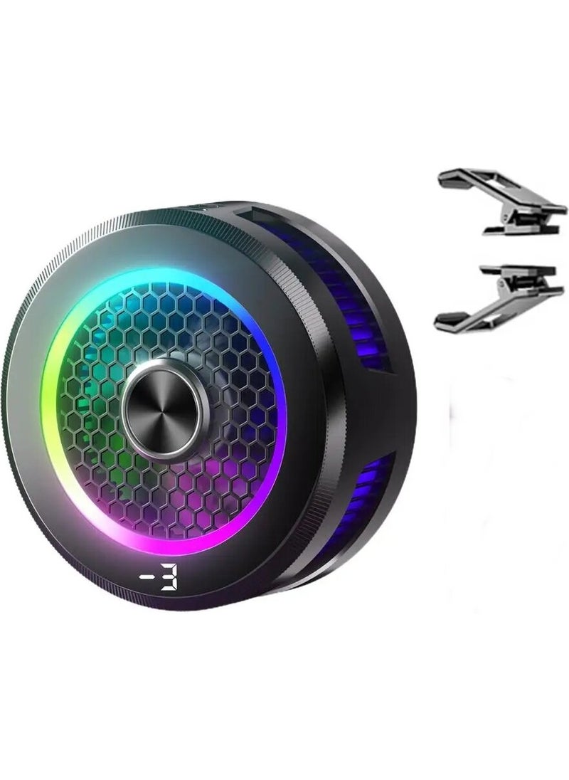 Torima - Pmr Al-19 3 Stage 15W Clamp Mobile Phone Cooler Fan with RGB Li Digital Display - Image 1