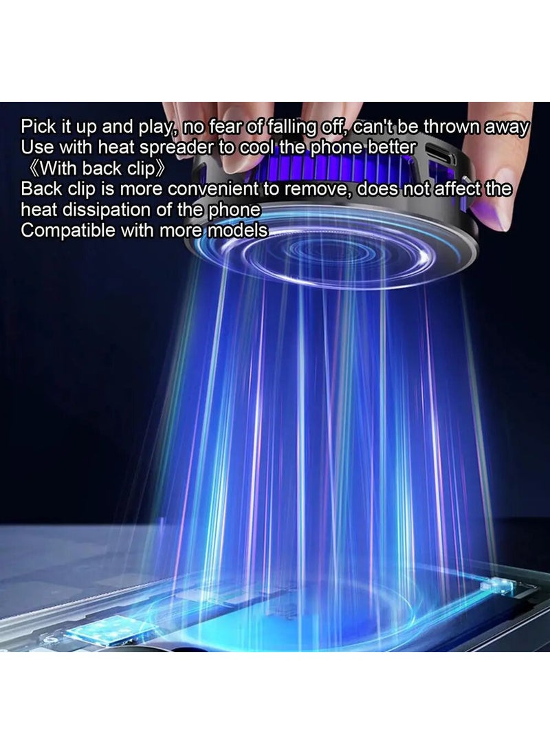 Torima - Pmr Al-19 3 Stage 15W Clamp Mobile Phone Cooler Fan with RGB Li Digital Display - Image 1