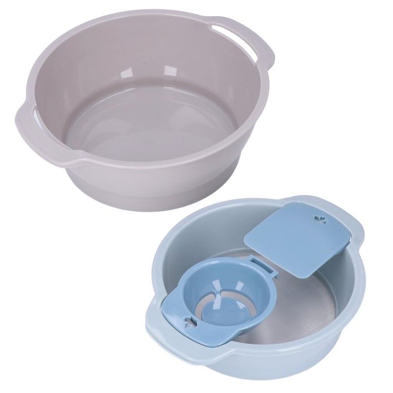 Pollen Sieve Set 4-Piece Food Grade PP Material - 3.5in Deep Leak-Proof Trimming Tray Lightweight Stackable Space-Saving Mesh Tray for Kitchen Baking - Image 3
