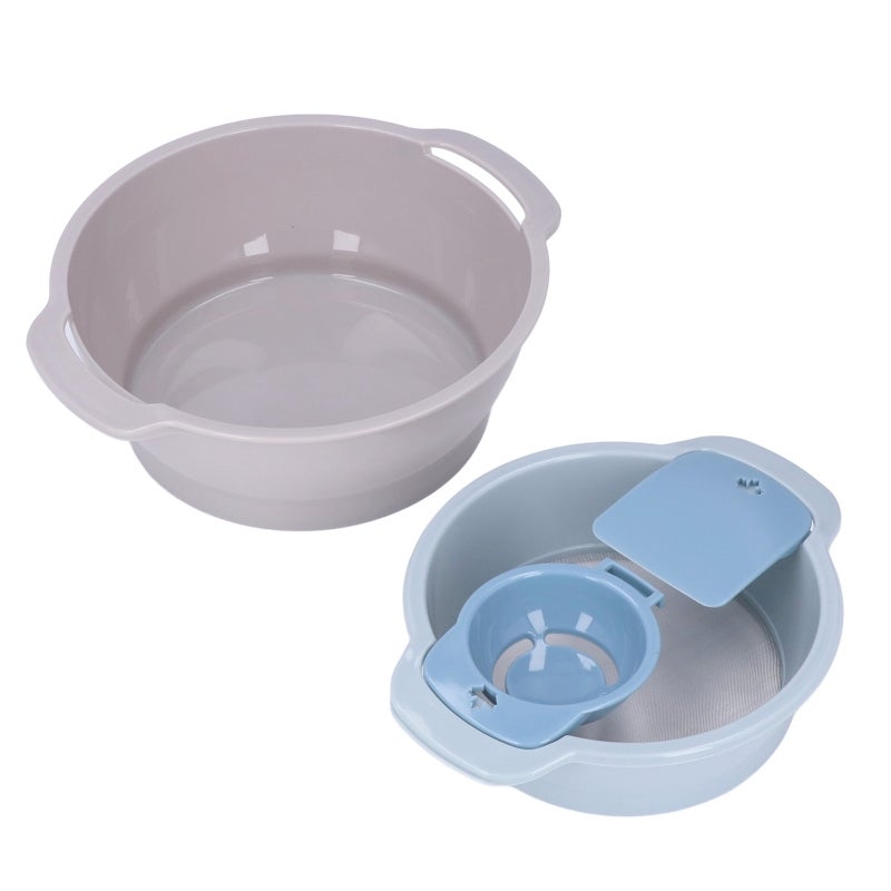 Pollen Sieve Set 4-Piece Food Grade PP Material - 3.5in Deep Leak-Proof Trimming Tray Lightweight Stackable Space-Saving Mesh Tray for Kitchen Baking - Image 1