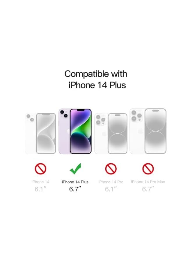 Jetech Glitter Case for iPhone 14 Plus 6.7-Inch, Bling Sparkle Shockproof Phone Bumper Cover, Cute Sparkly for Women and Girls (Clear) - Image 2