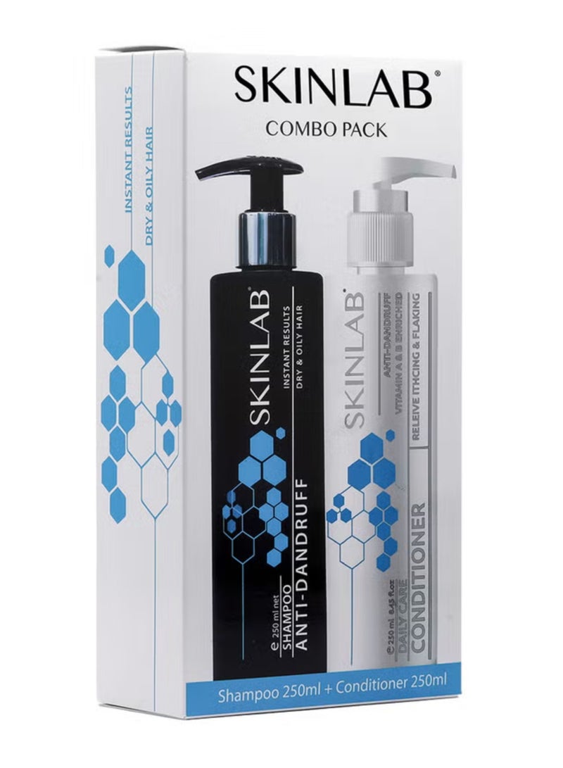 Skinlab Anti-Dandruff Shampoo And Conditioner 250Ml, Combo Pack