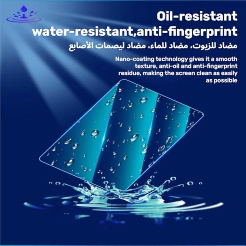 واقي شاشة زجاجي غير لامع لهاتف جيتور شانهاي T1/T2 2024-2026 - مضاد للتوهج، مضاد للخدش، حماية نانو 5 طبقات، أسود - Image 4