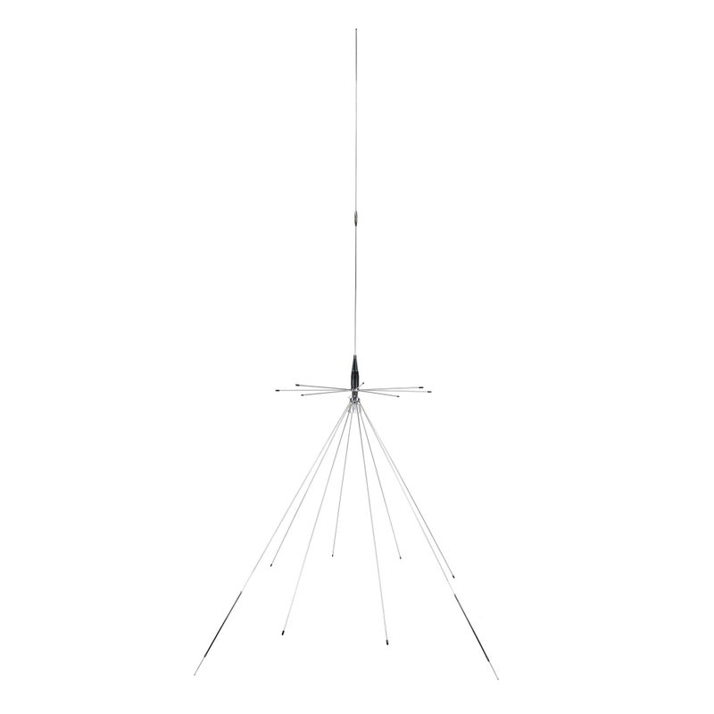 TramÂ® 300-Watt/200 Watt Broad-Band Scanner 25 MHz to 1,300 MHz Super Discone Stainless Steel Base Antenna with Added CB Transmit Bands - Image 1
