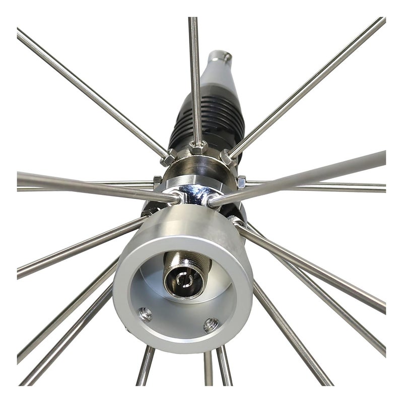 TramÂ® 300-Watt/200 Watt Broad-Band Scanner 25 MHz to 1,300 MHz Super Discone Stainless Steel Base Antenna with Added CB Transmit Bands - Image 2