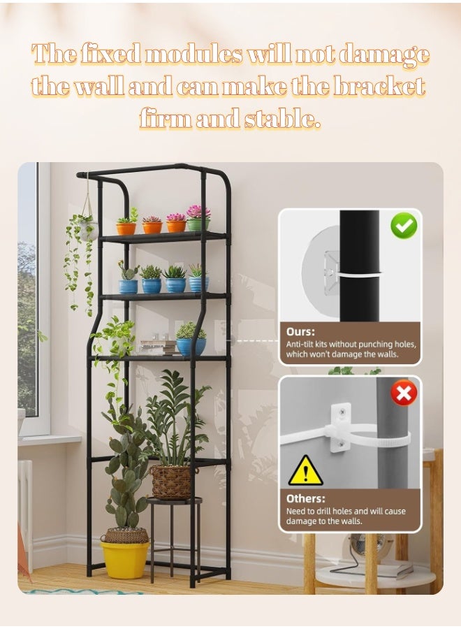 3 - Tier Over The Toilet Storage Rack - High Capacity Bathroom Space Saving Organizer Stand - Image 4