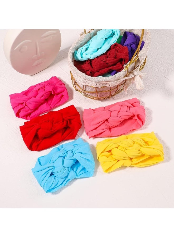 20pcs Bows Headbands Baby Girls, Baby Girls Nylon Headbands Hairband Elastic Turban Hair Accessories for Kids Toddlers Infants - Image 1