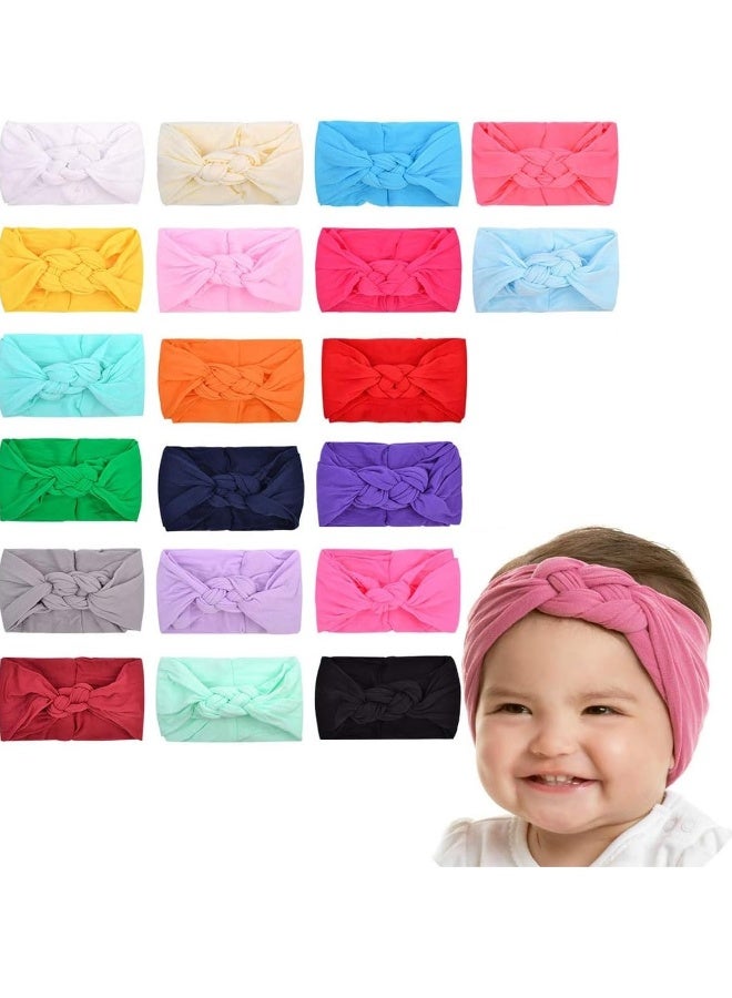 20pcs Bows Headbands Baby Girls, Baby Girls Nylon Headbands Hairband Elastic Turban Hair Accessories for Kids Toddlers Infants - Image 5