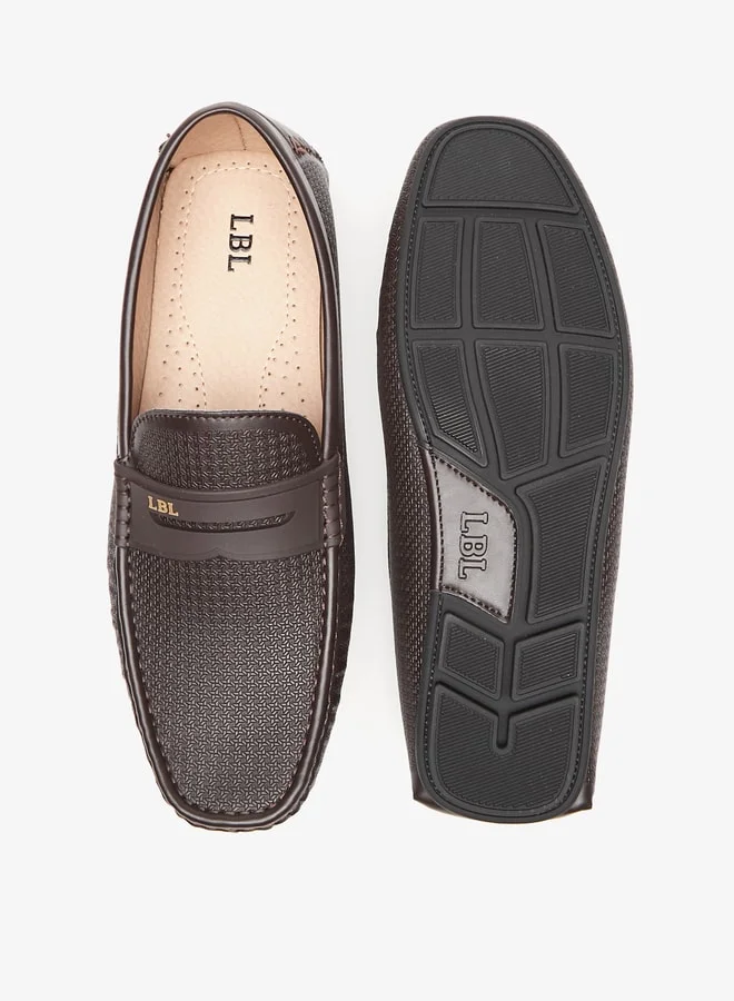 LBL by Shoexpress Men's Textured Slip-On Moccasins