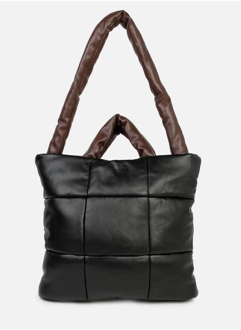Haute Sauce Mystical Quilted Black Tote Bag