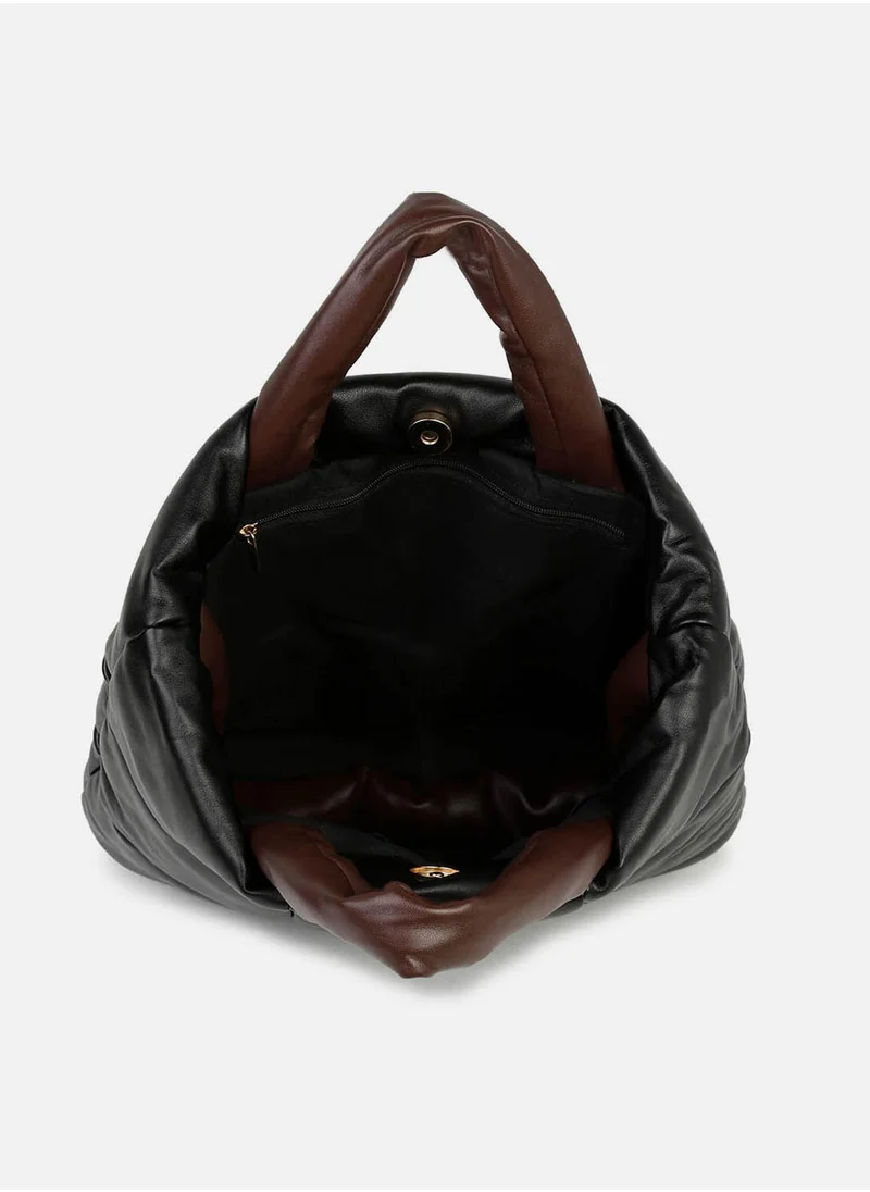 Haute Sauce Mystical Quilted Black Tote Bag