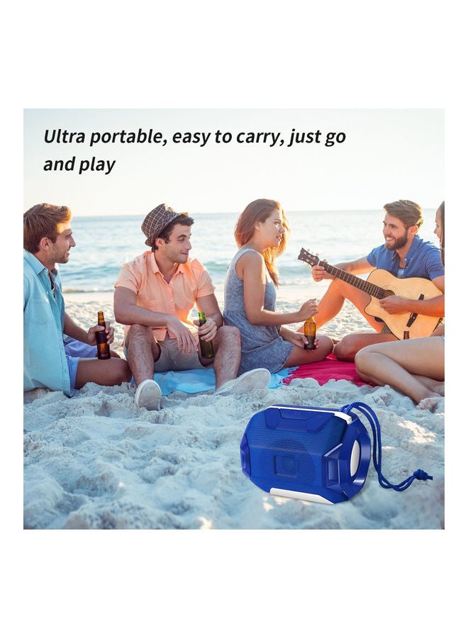 NIBEMINENT Portable Bluetooth Speaker With LED Light LU-VQ9-20 Blue - Image 3