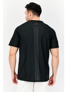 Adidas Men Sportswear Fit Short Sleeve Training T-Shirt, Black  - Image 2
