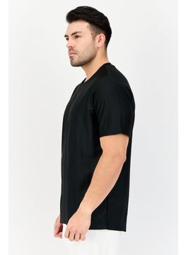 Adidas Men Sportswear Fit Short Sleeve Training T-Shirt, Black  - Image 3