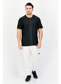 Adidas Men Sportswear Fit Short Sleeve Training T-Shirt, Black  - Image 4