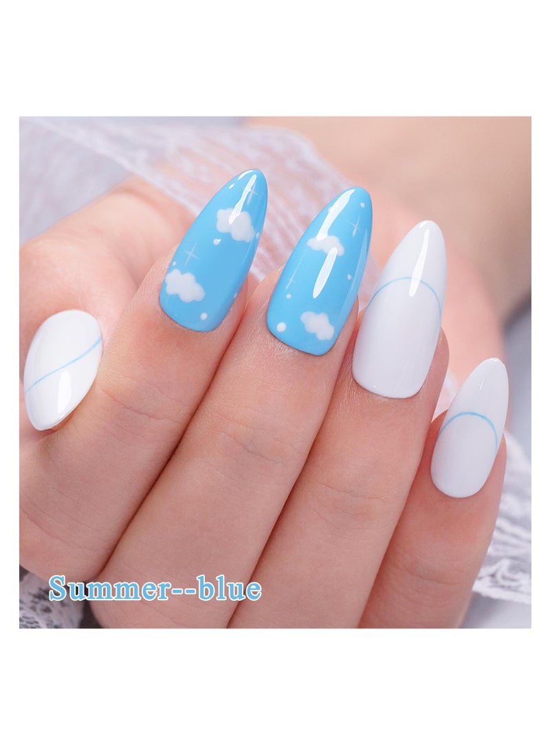 Pastel Gel Nail Polish, 6 Colors Light Colors Spring Summer Pastel Gel Polish, Pink Blue Orange Purple Yellow Green Nail Varnish Set Macaron Candy Series, Soak-Off UV LED DIY Nail Art - Image 3