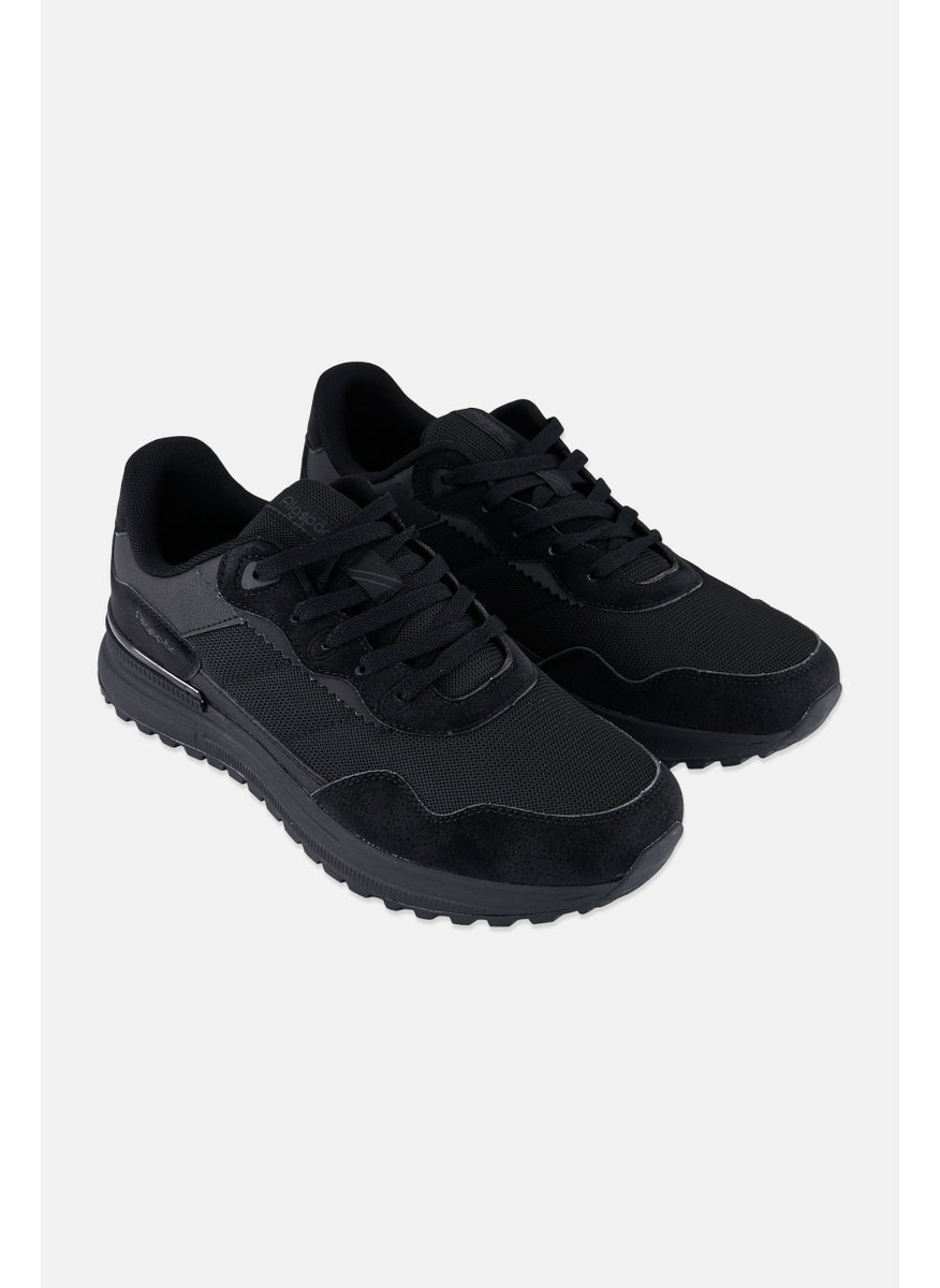 Algspar Men Lace Up Sneakers, Black  - Image 1