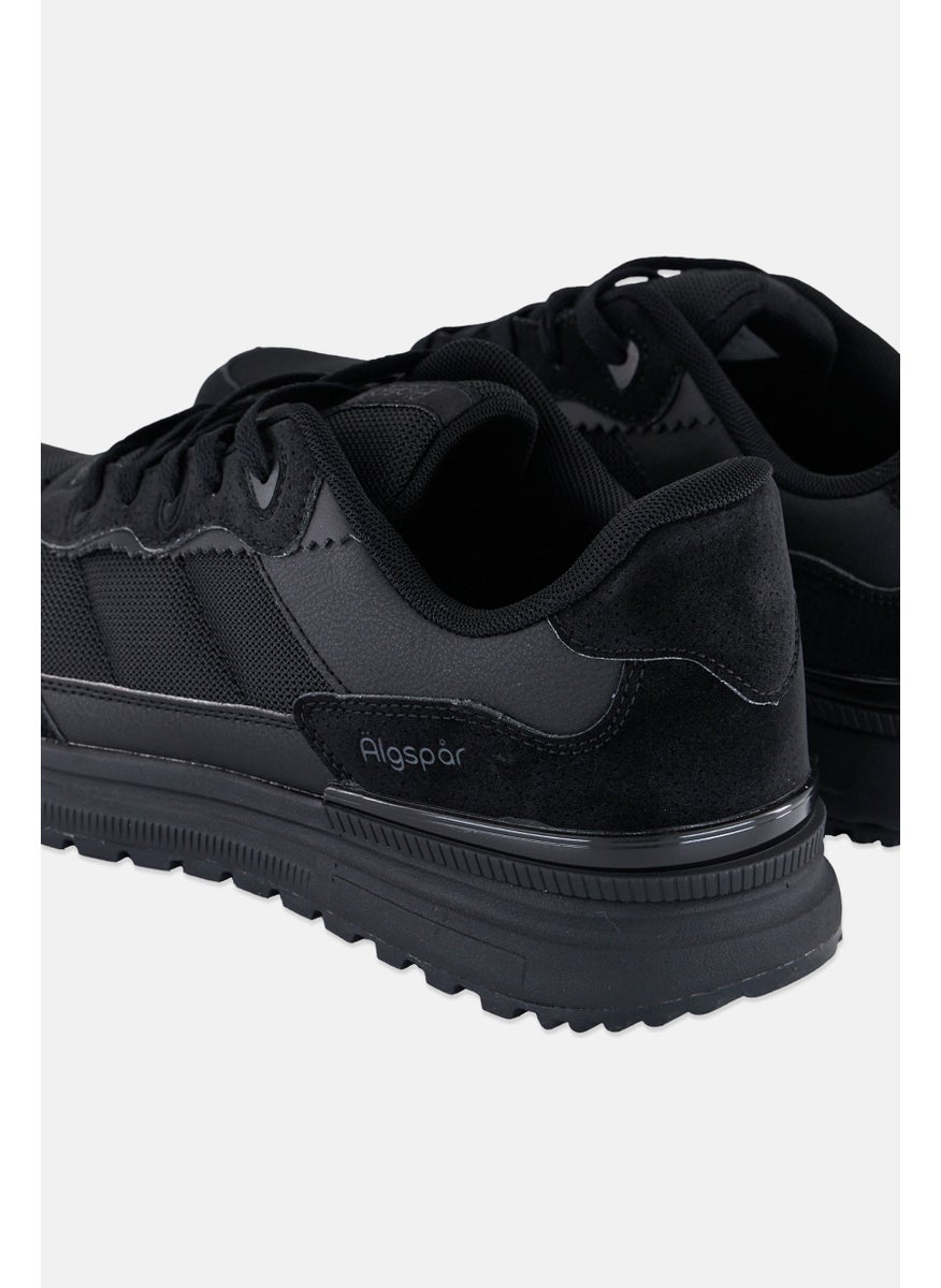 Algspar Men Lace Up Sneakers, Black  - Image 2