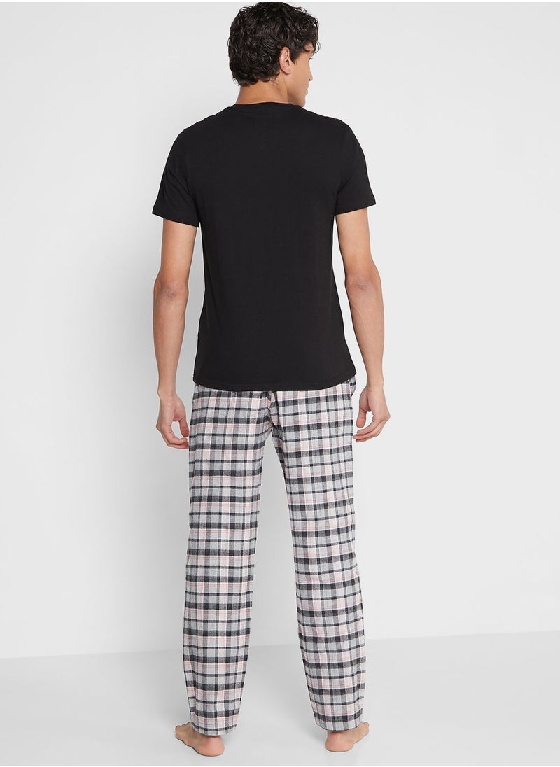 BURTON - Checked Pyjama Set - Image 1