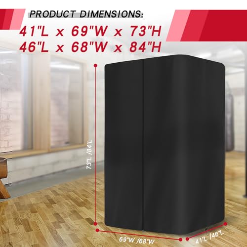 Lametta Gym Rack Covers Squat Rack Covers HeavyDuty 600D Oxford Power Cage Cover with Zipper Waterproof Dustproof UV Protection Gym Equipment Cover for Home Gym41 L x 69 W x 73 H - Image 3