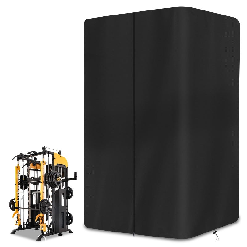 Lametta Gym Rack Covers Squat Rack Covers HeavyDuty 600D Oxford Power Cage Cover with Zipper Waterproof Dustproof UV Protection Gym Equipment Cover for Home Gym41 L x 69 W x 73 H - Image 2