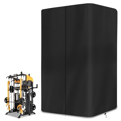 Lametta Gym Rack Covers Squat Rack Covers HeavyDuty 600D Oxford Power Cage Cover with Zipper Waterproof Dustproof UV Protection Gym Equipment Cover for Home Gym41 L x 69 W x 73 H - Image 1