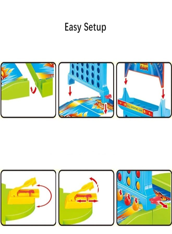 Ball Game Connect 4 Ball in a Row with Launcher Shots | Table, Board Game, for Both Boys & Girls, 1 or 2 Player, Ideal for Gift - Image 4