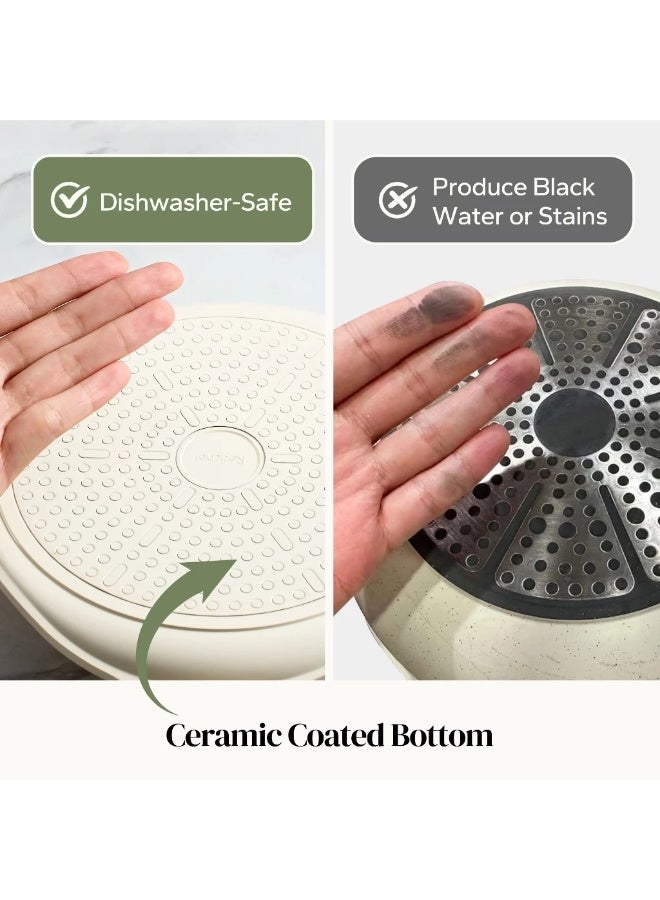 Redchef Star Series 26cm Pancake Pan is free of PFAS PTFE and PFOA and is Suitable for All Stovetops ( White ) - Image 3