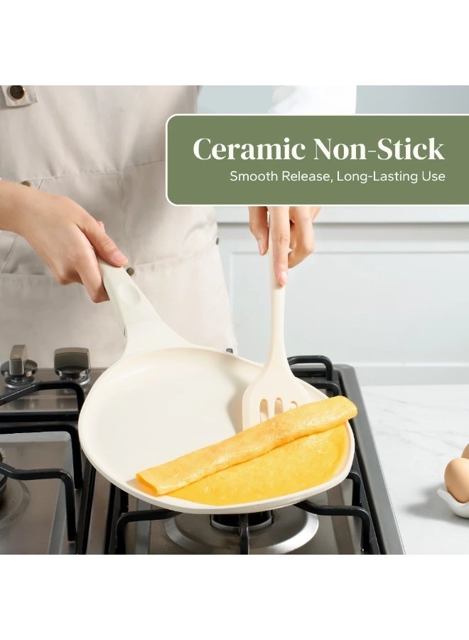 Redchef Star Series 26cm Pancake Pan is free of PFAS PTFE and PFOA and is Suitable for All Stovetops ( White ) - Image 4