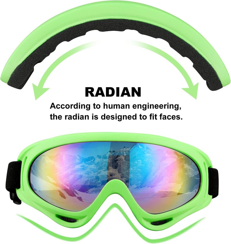 SixYard Ski Goggles, Motorcycle Goggles, 3 Pack Snowboard Snow Goggles for Men Women Adult Youth - Image 2