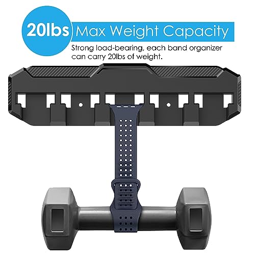 FULLIFE Compatible with 15 Slots Apple Watch Band Organizer Holder Storage and 5 Slots Apple Watch Case Organizer - Bracelet Holder Stand Watch Box for Men Women, Black - Image 3