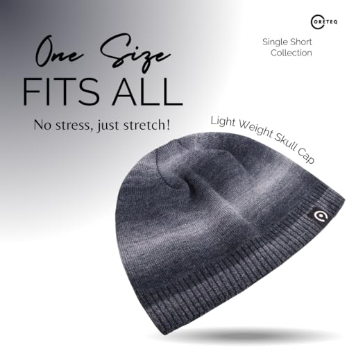Coreteq Mixture Pattern Lightweight Skull Cap for Men and Women (Denim Blue, Free Size, Pack of 1) - Image 2