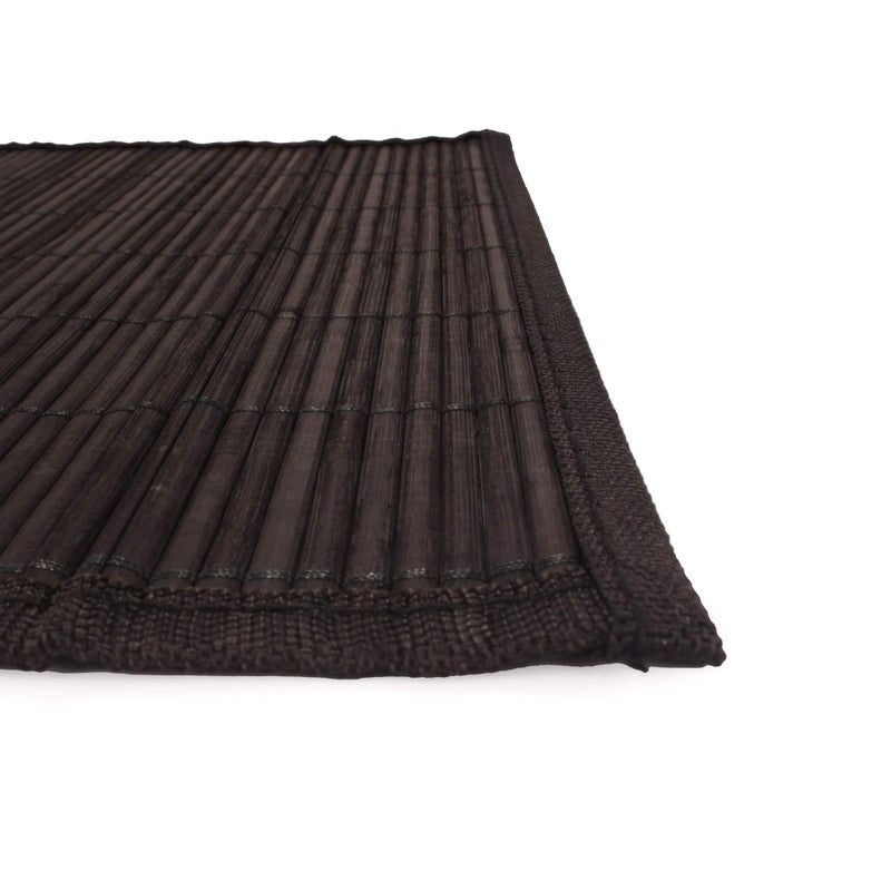 بامبو إم إن Bamboomn Bamboo Slats slats مع حدود القماش - طباعة ألوان صلبة - 18 "" × 13 " - Image 2