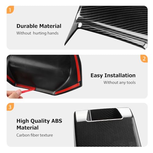 INTGET ABS Rear Air Vent Cover for 2024 2025 2026 Subaru Crosstrek Accessories Subaru Impreza Accessories Carbon Fiber Center Console AC Outlet Cover for 2025 Subaru Crosstrek Interior Accessories - Image 3