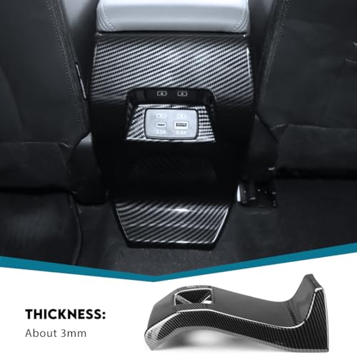 INTGET ABS Rear Air Vent Cover for 2024 2025 2026 Subaru Crosstrek Accessories Subaru Impreza Accessories Carbon Fiber Center Console AC Outlet Cover for 2025 Subaru Crosstrek Interior Accessories - Image 5