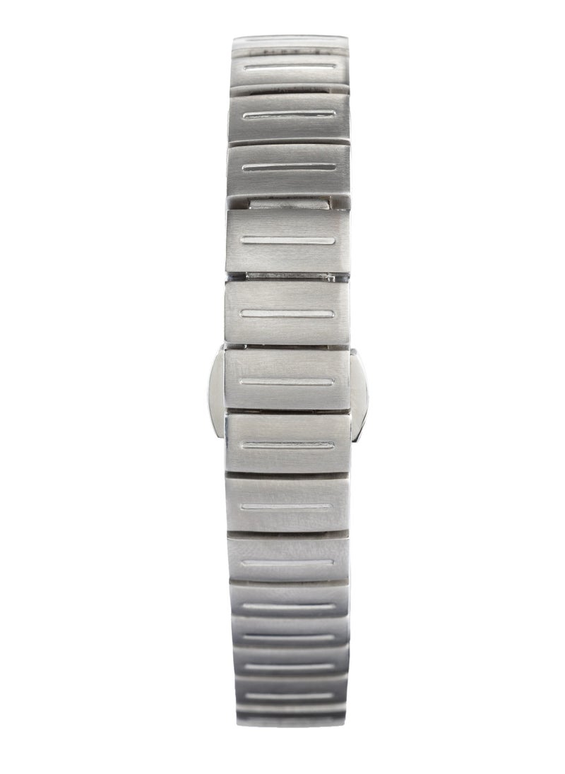 GIANTTO Women's Watch, Elegant Design, Studded With Zircon Stones, Stainless Steel Bracelet, Waterproof, Silver - 117958SL  - Image 3
