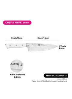 Fissman 6'' Chef`s Knife Bonn Series, with Sharp Blade and Sturdy Non Slip Handle, Minimalist Design, Stainless Steel, Suitable for Home Restaurant  - Image 4
