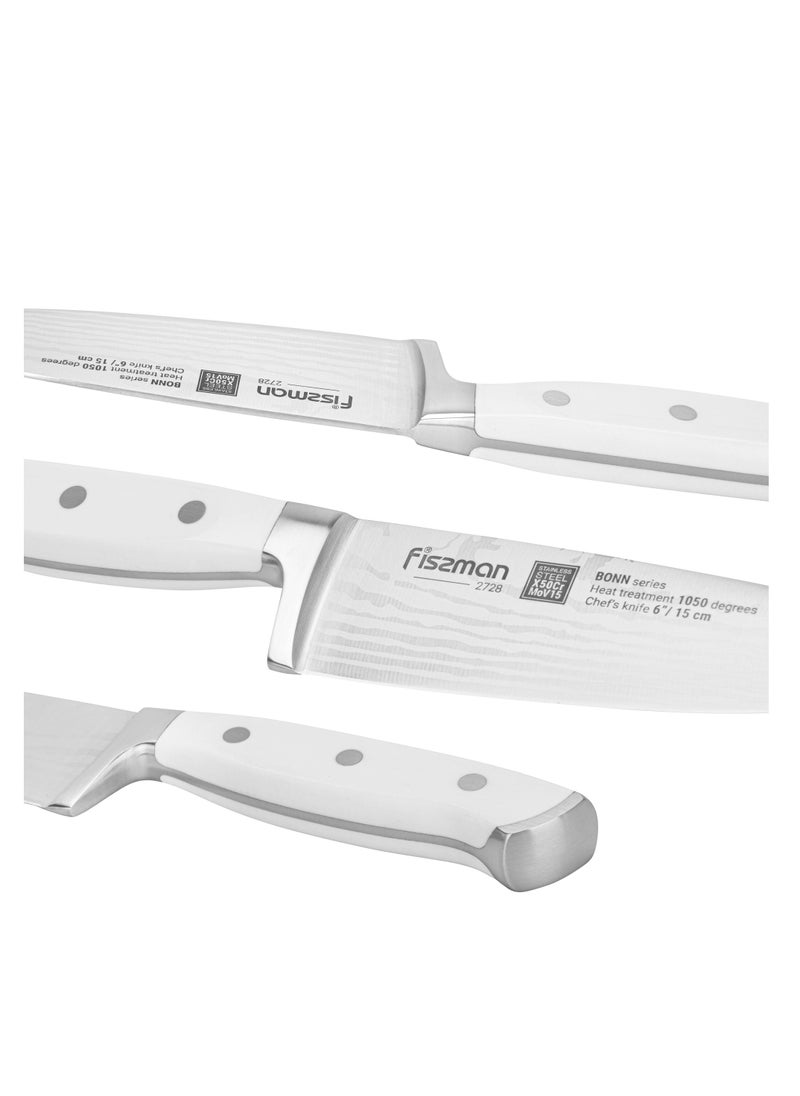 Fissman - 6'' Chef`s Knife Bonn Series, with Sharp Blade and Sturdy Non Slip Handle, Minimalist Design, Stainless Steel, Suitable for Home Restaurant - Image 1