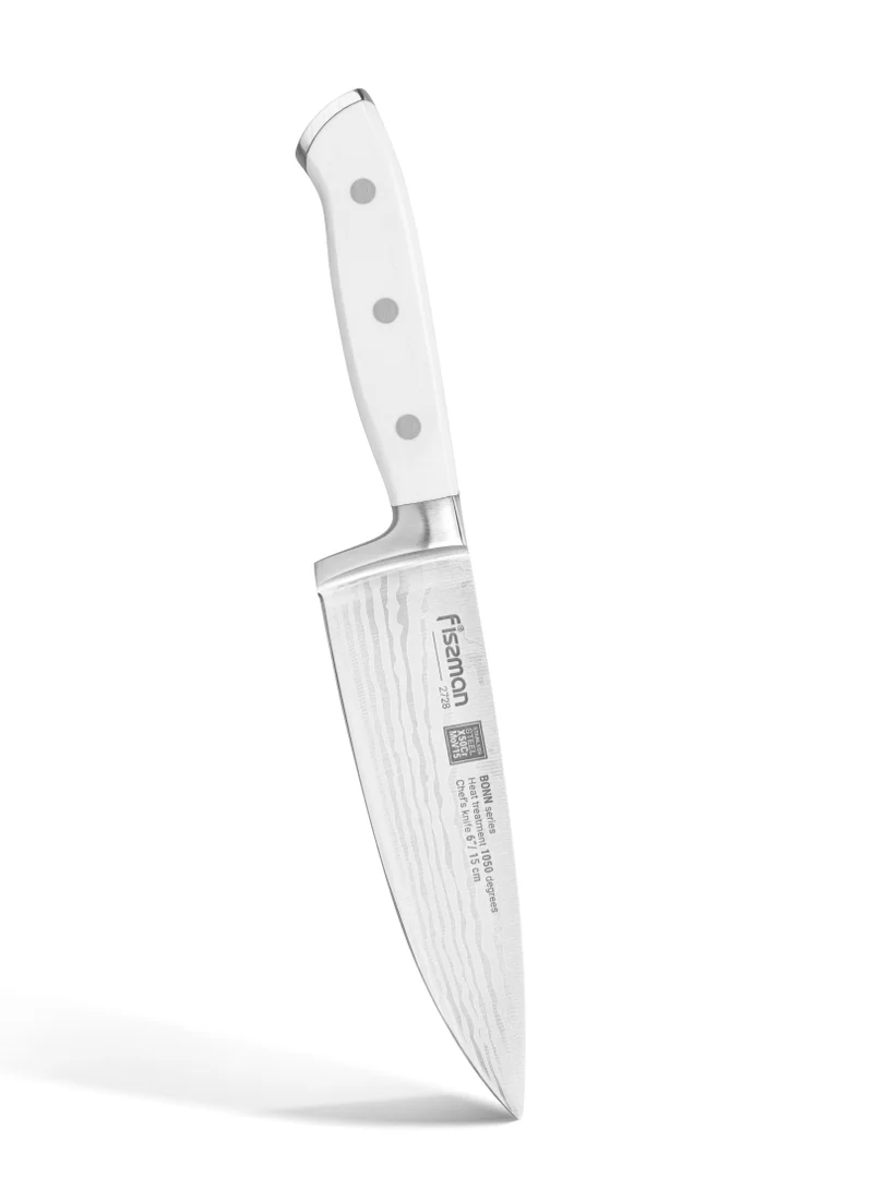 فيسمان 6'' Chef`s Knife Bonn Series, with Sharp Blade and Sturdy Non Slip Handle, Minimalist Design, Stainless Steel, Suitable for Home Restaurant