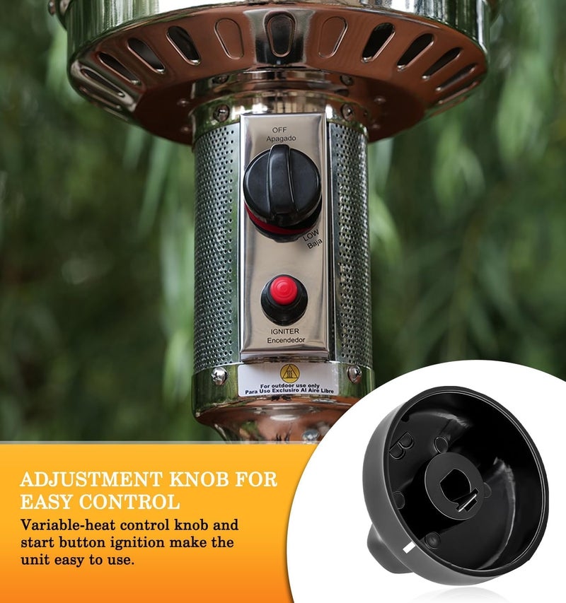 NUPICK Control Knob for Patio Heater, Patio Heater Replacement Parts Made of High Temperature Resistant Plastic, Heater Knob Replacement with 8mm D-Shaped Socket for Most Patio Heater - Image 4