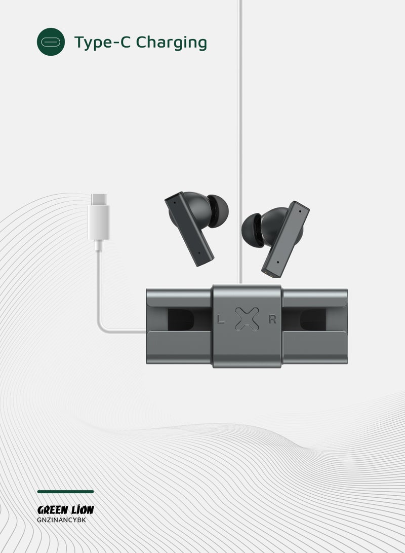 Earbuds ZINC Y Metal TWS with ANC / High-Definition Microphone / 25dB Noise Reduction / ANC TWS / Perfect for Travel/ Work or Relaxation/ Stable and Uninterrupted Audio Streaming - Black