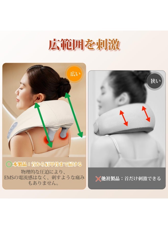 مدلك الرقبة والكتفين اللاسلكي مع حرارة، تدليك شياتسو عميق 6D - Image 5