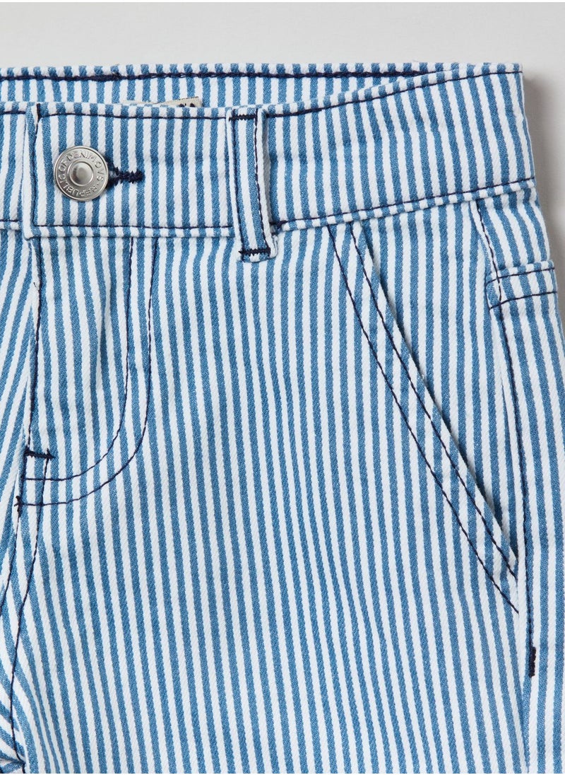 Ovs - OVS Denim Shorts With Striped Pattern - Image 1