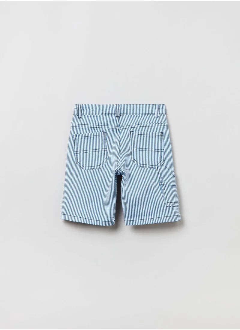 Ovs OVS Denim Shorts With Striped Pattern