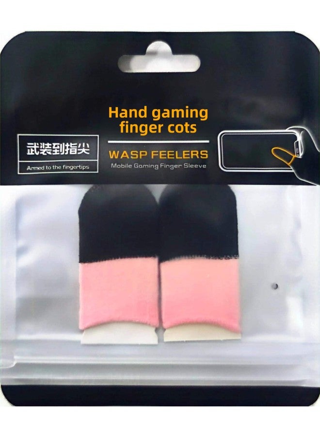 Crimson Double Color Game Finger Coat Hand Swim Anti-sweat Walking Artifact Touch Screen Gloves Breathable Chicken Finger Coat-Product Color:Carbon Black + Pink Double Spell (paid)  - Image 1