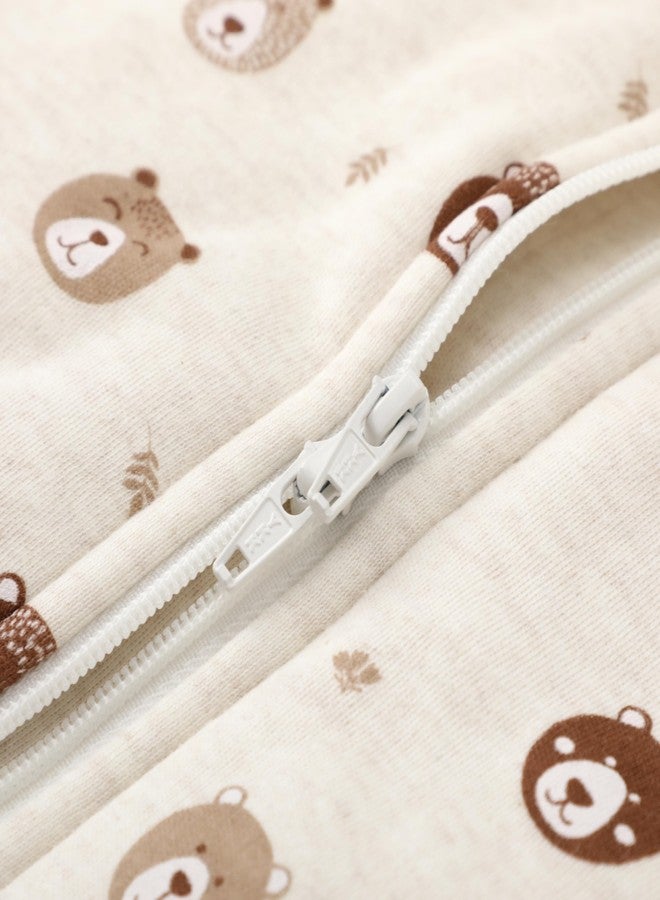 Owlivia Baby Sleep Sack Organic Cotton Sleeping Bag with- 2.5 TOG Sleeping Bag with 2-Way Zipper, Boys Girls Swaddle Transition Sleep Sack(2.5 TOG Mini Bear, 12-18 Months) - Image 4