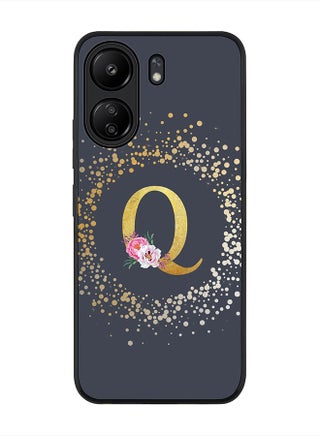 Rugged Black Edge Case for Xiaomi Redmi 13C 4G, Slim fit Case Cover Custom Monogram Initial Letter Floral Pattern Alphabet - Q (Grey) - pzsku/ZEFDCAC22CC2B7FA44FE9Z/45/_/1702891459/709104f6-ad7f-45a1-be17-3b31311a28b1