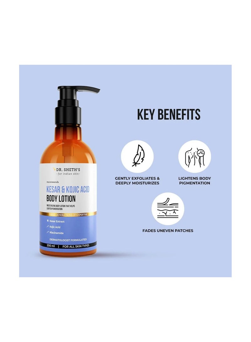 Dr. Sheth's Dr. Sheth’s Kesar & Kojic Acid Body Lotion - 200 Ml - Image 3
