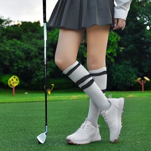 ULTIANT Women Golf Shoes Spikeless Waterproof Golf Sport Sneakers Size510White_Pink40 - Image 3