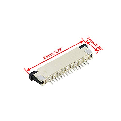 Dahszhi FPC/FFC Ribbon Cable Connectors 15 Pin 1.0mm Pitch Single Row Bottom Port Flat Socket Connector - 10pcs - Image 2